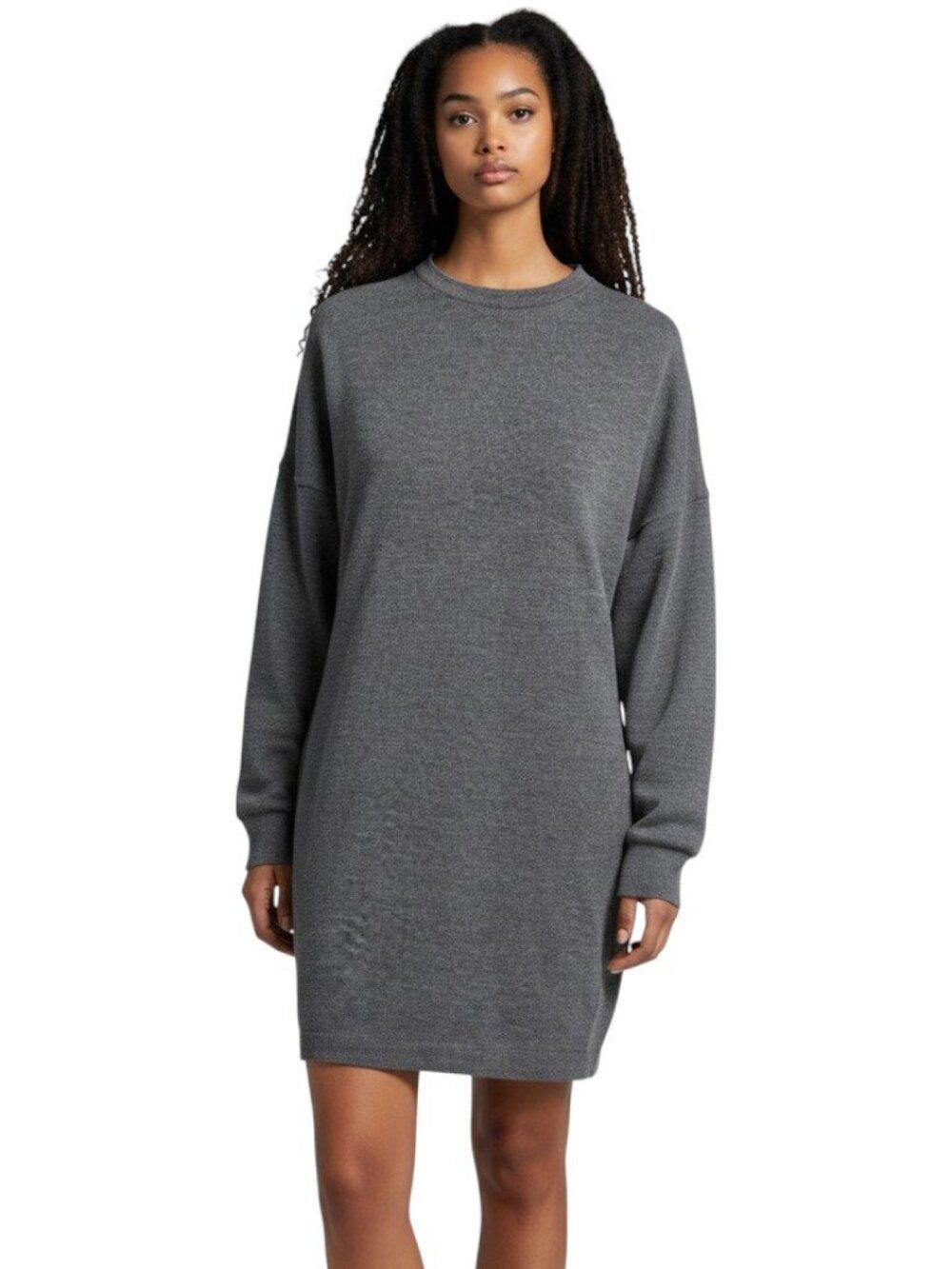 Free People Beach Mock Neck Sweatshirt Tunic Dress Charcoal Gray Size XS NWT